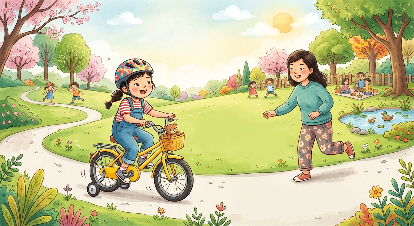 学骑自行车